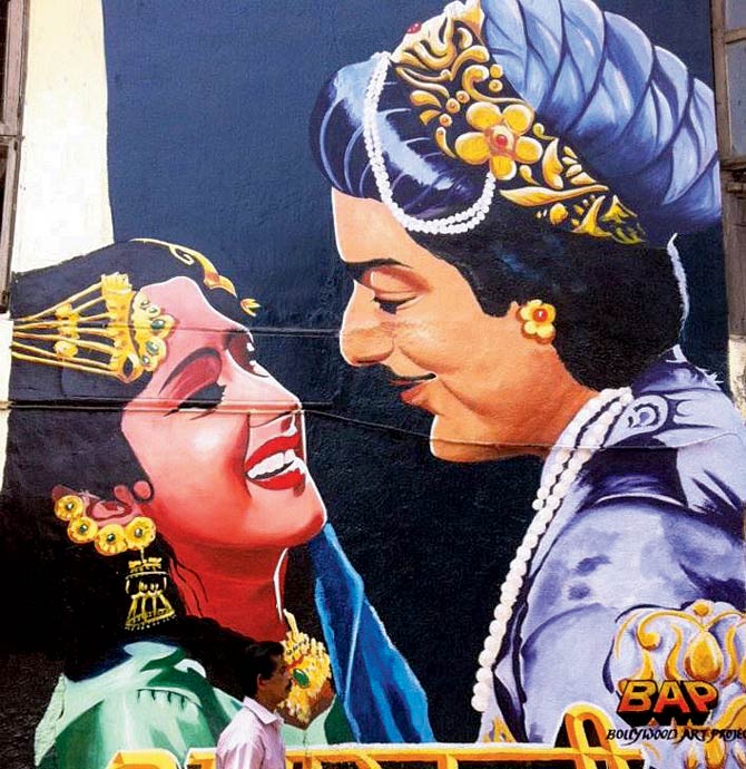 Dahiya’s first piece for the project was a mural of the 1953 film Anarkali