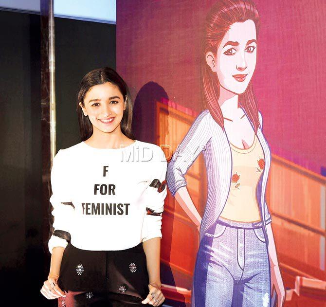 Alia Bhatt at the launch of her game. Pic/Shadab Khan
