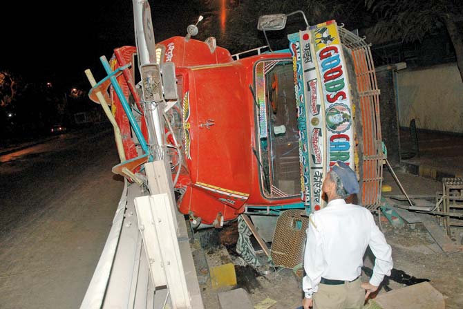 File pic of an accident near Lower Parel. representation pic