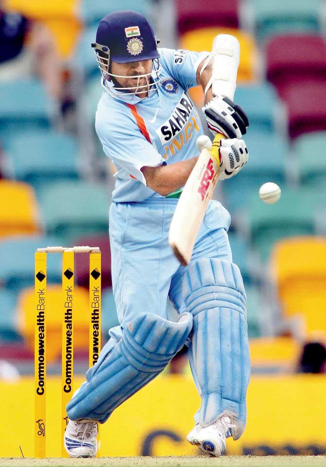 Sachin Tendulkar in the Brisbane final against Australia 