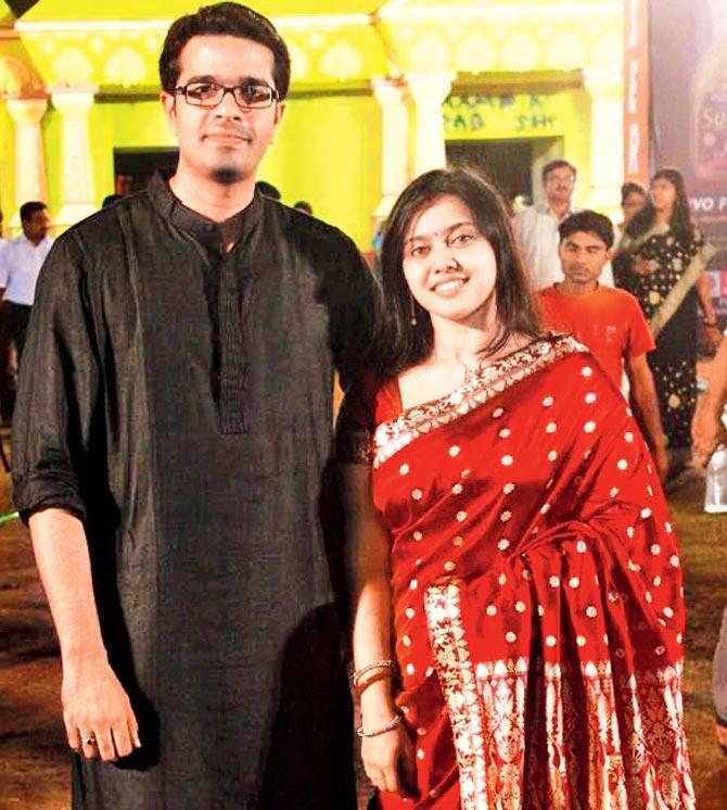Aditi Mitra and her husband