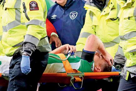 Irish skipper Coleman suffers double leg fracture