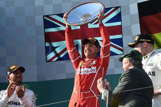 Sebastian Vettel pips Lewis Hamilton to win Australian Grand Prix