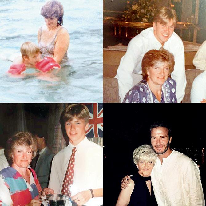 England legend David Beckham led from the front with a photo montage of his mother Sandra