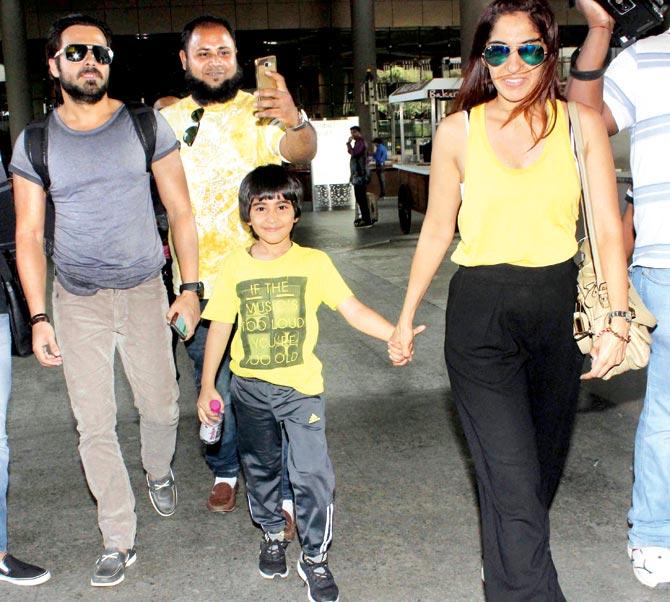 Emraan Hashmi with wife Parveen and son Ayaan