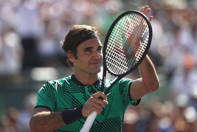  Roger Federer of Switzerland celebrates defeating Juan Martin Del Potro. Pic/Julian Finney/Getty Images/AFP