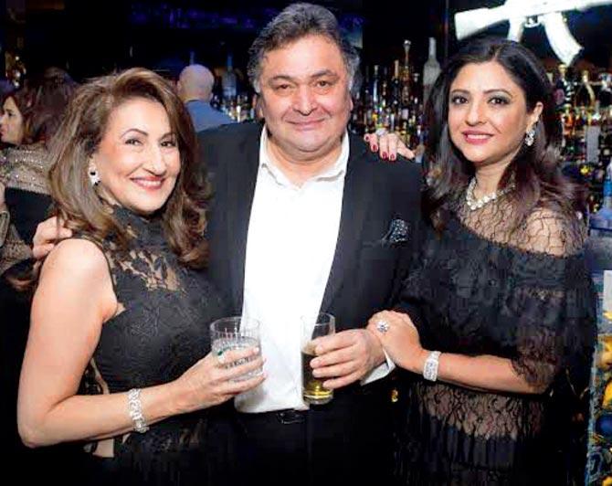 Rita Mehta (left) with Rishi Kapoor and Rita Vaswani