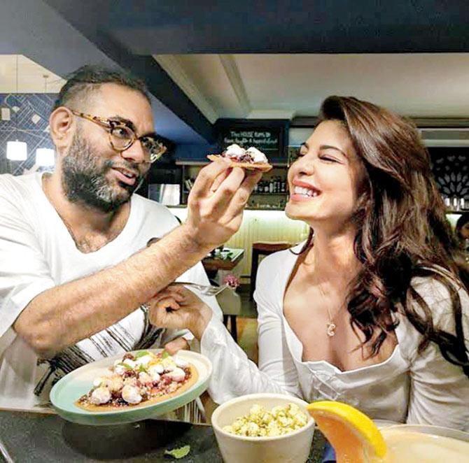 Chef Gaggan Anand with Jacqueline Fernandez