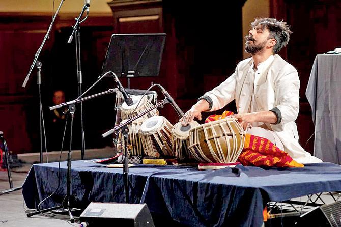 Talvin Singh, UK-based tabla player of Indian origin at a performance