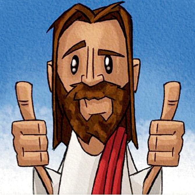 Jesus gives you a thumbs up for effort