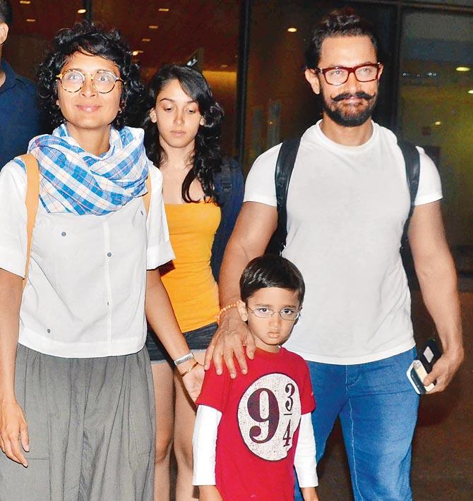 Kiran Rao, Ira, Azad and Aamir Khan