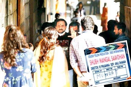Here's the first photo from sets of Ayushmann Khurrana and Bhumi Pednekar's 'Shubh Mangal Saavdhan'