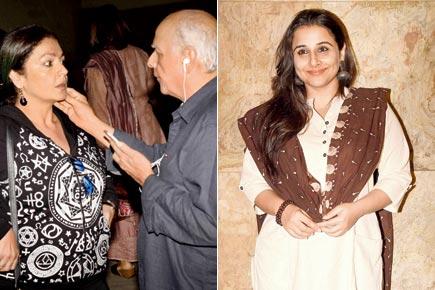 Spotted: Mahesh Bhatt with daughter Pooja Bhatt at Vidya Balan's 'Begum Jaan' screening