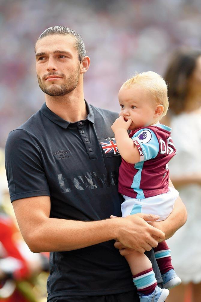 Andy Carroll with son Arlo