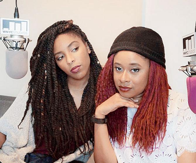 Jessica Williams (left) and Phoebe Robinson at the launch of the podcast last year