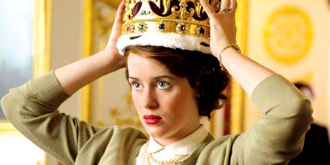 A still from the series The Crown, which was shown at the British Film Institute, London. Pic/Netflix