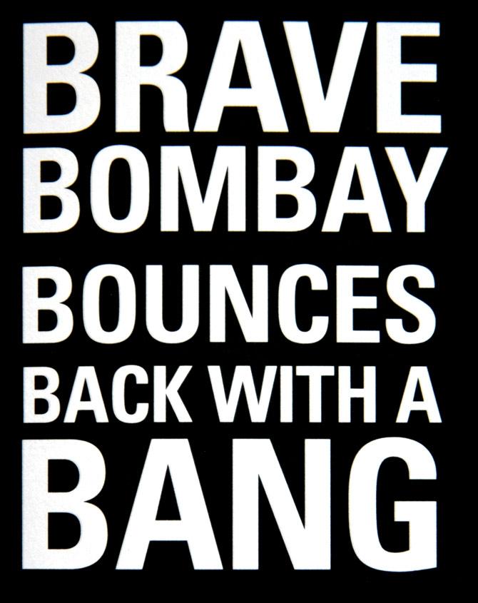 This banner framed by Nana Chudasama saluted the resilience and recuperative spirit of Bombay a week after serial bomb blasts ripped the city in March 1993. Pic Courtesy/History on a Banner