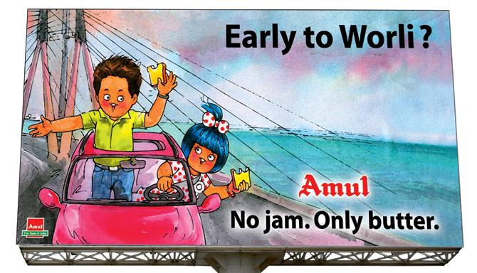 Amul hailed the Bandra Sea Link connecting the island city to the suburbs. Pic Courtesy/Amul