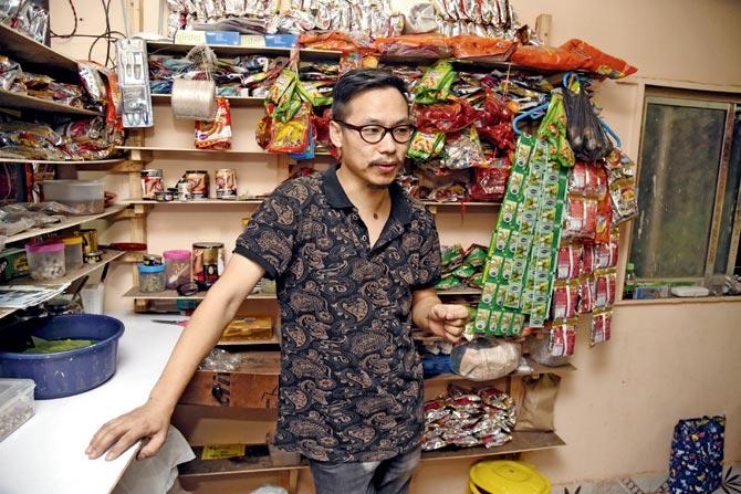 Leaderson Horam in Khar Danda run stores for the food needs of the migrant Naga community
