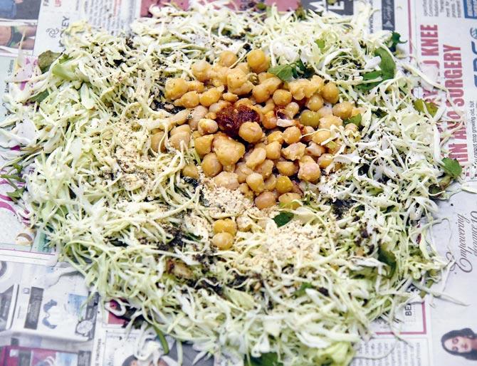 A salad snack called sinchu