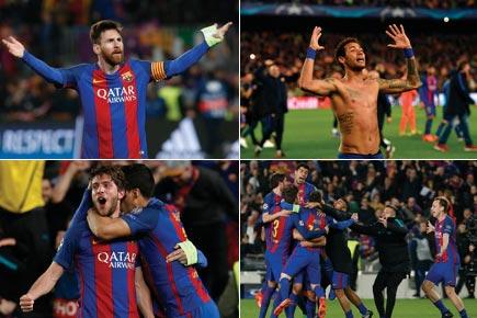 CL: Barcelona pull of stunning 6-1 win over PSG to storm into quarters