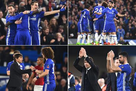 Chelsea beat 10-man Manchester United 1-0 to reach FA Cup semis