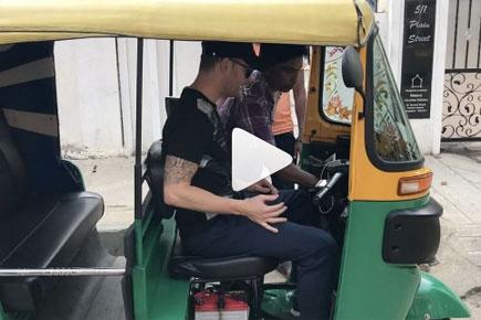 Watch Video: Michael Clarke turns autorickshaw driver in Bangalore