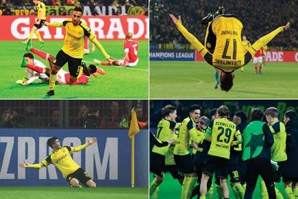 CL: Aubameyang hat-trick as Borussia Dortmund crush Benfica to enter quarters