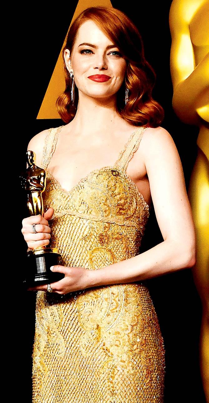 Emma Stone at the 89th Annual Academy Awards. Pics/Getty Images/AFP