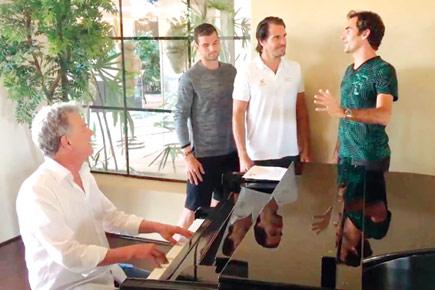 Roger Federer is still having fun with his boy band buddies