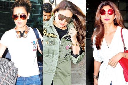 Spotted: Kareena Kapoor Khan, Kangana Ranaut, Shilpa Shetty at Mumbai airport