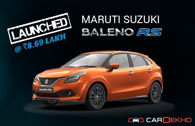 Maruti Baleno RS Launched! Price: Rs  Lakh