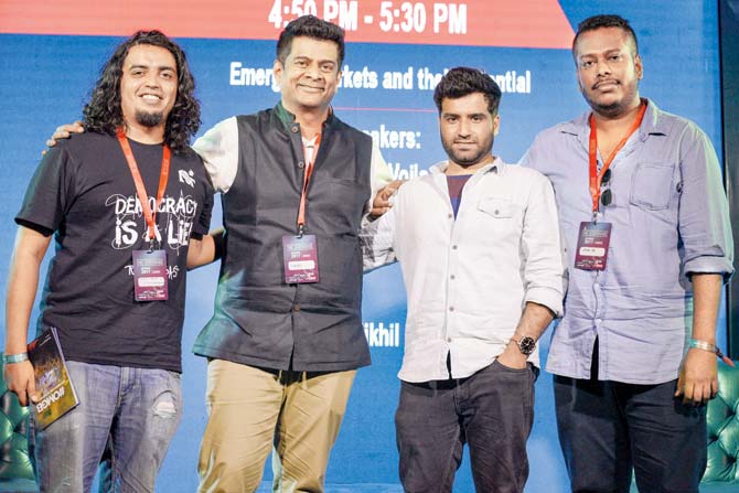 (From left) Nikhil Udupa, Vijay Hegde, Kunal Malhotra and Ankur Kedia