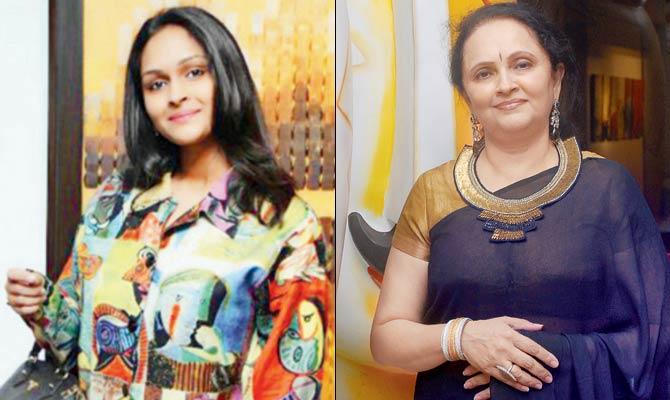 Sanjana and (right) Kalpana Shah