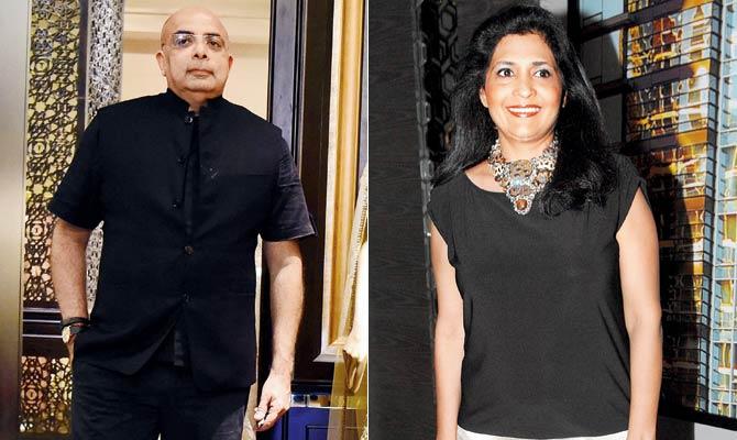Tarun Tahiliani; (right) Gauri Pohoomal