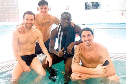 Zlatan Ibrahimovic & Co. unwind in pool to celebrate Rostov win