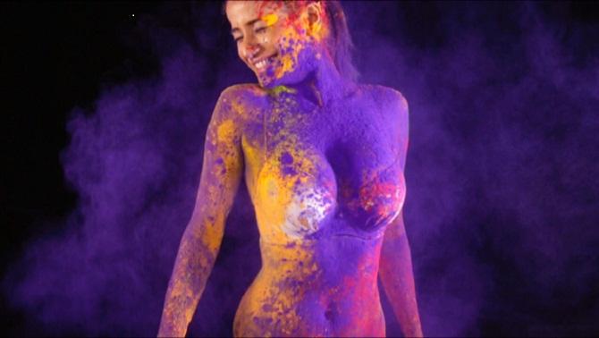 Poonam Pandey celebrating holi