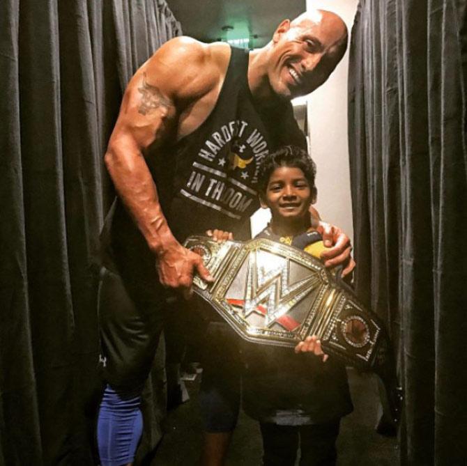 The Rock with Sunny Pawar