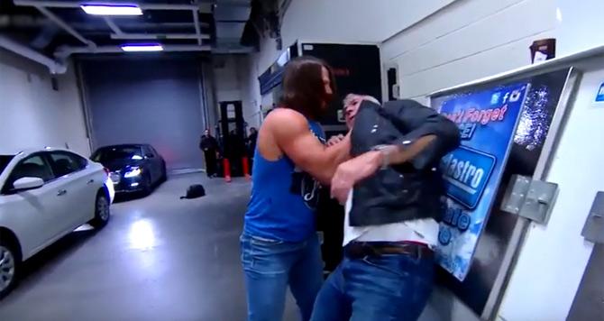AJ Styles attacks Shane McMahon