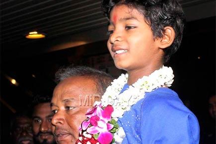 Photos: 'Lion' star Sunny Pawar gets a roaring welcome in Mumbai