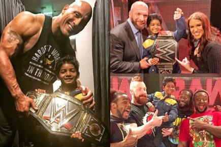Mumbai's young 'Lion' Sunny Pawar meets The Rock, Triple H other WWE stars