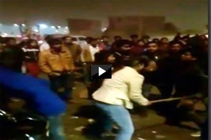 Watch Video: Girl takes on eve-teasers, thrashes them with lathi