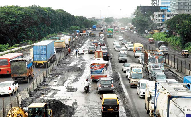 The Sion-Panvel highway is prone to heavy traffic snarls