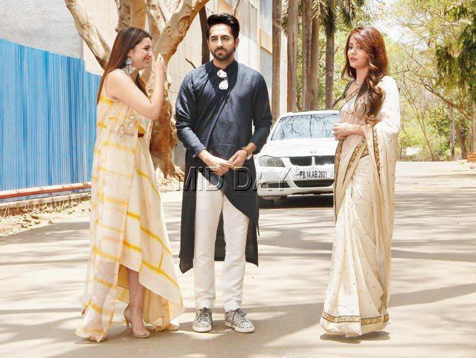 Parineeti Chopra. Ayushmann Khurrana and Rubina Dilaik