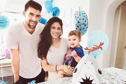 Michael Phelps throws a 'fishy' bash for his son Boomer