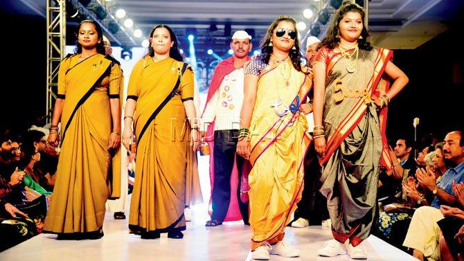 The models included security guards, dabbawalas and women from the Koli community. Pics/Sameer Markande