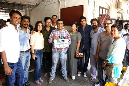 Here's the first photo from sets of Saif Ali Khan's Baazaar'