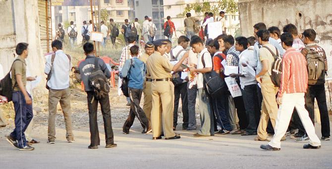 File photo of a police recruitment exam in the city
