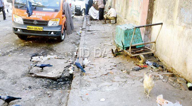 Garbage thrown by vendors and hawkers has made a mess of Colaba Market and added to residents
