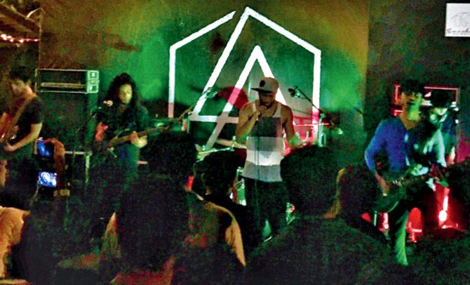 City-based Nu-Metal band, Anthracite, performing at the album launch